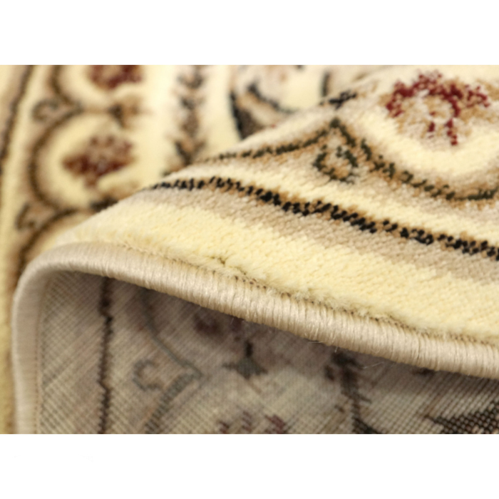Covor Rotund Lotos 539/100 Crem Rozeta Dantelata 100x100 cm [3]