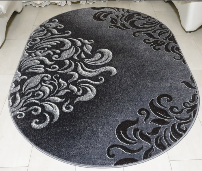 Covor Mira 24031/619 Oval 50x80 cm Gri pentru sufragerie [2]