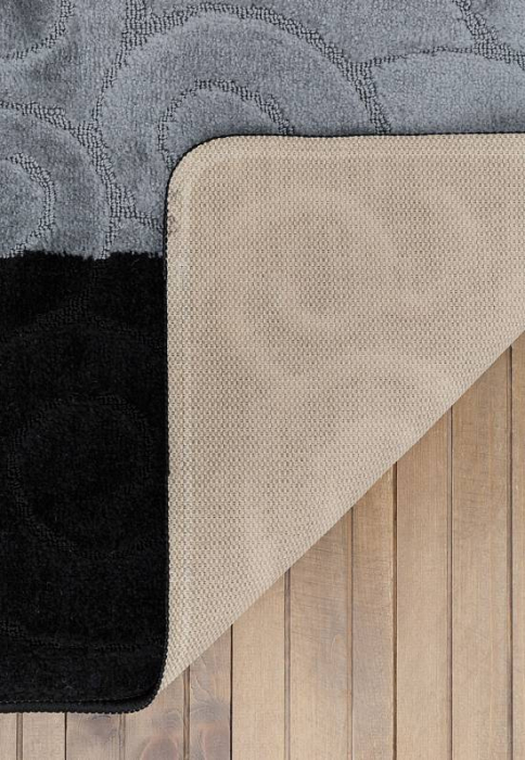 Set 2 covorase baie Sile 2513, negru, 60 x 100 / 50 x 60 cm, antialergic [3]