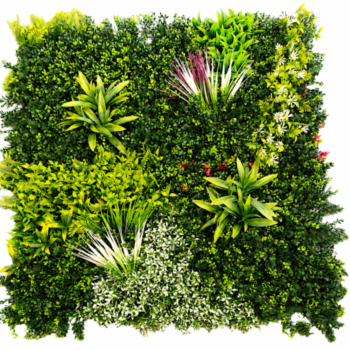 Panou Decorativ Verde Artificial B017 , 100x100 cm ,Curte, Terasa, Balcon [2]