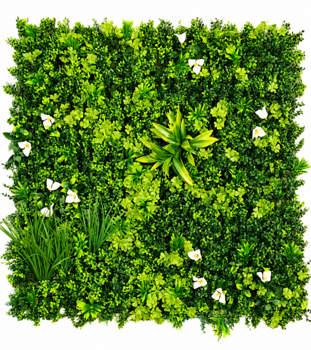 Panou Decorativ Verde Artificial B018 , 100x100 cm ,Curte, Terasa, Balcon [2]