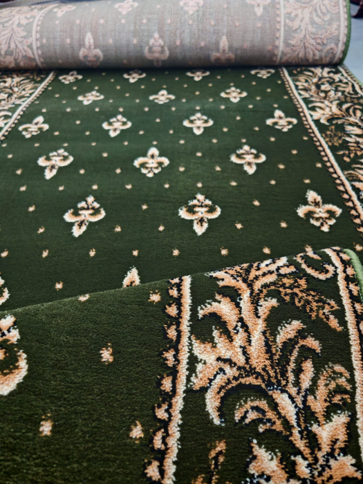 Traversa bisericeasca Lotos 15033/310 Crini, verde, 80 x 200 cm, antialergic [4]