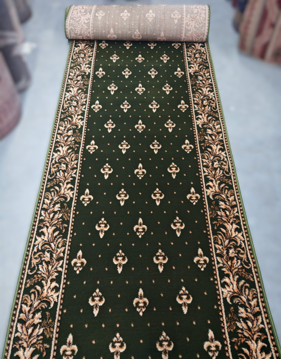 Traversa bisericeasca Lotos 15033/310 Crini, verde, 80 x 200 cm, antialergic [3]