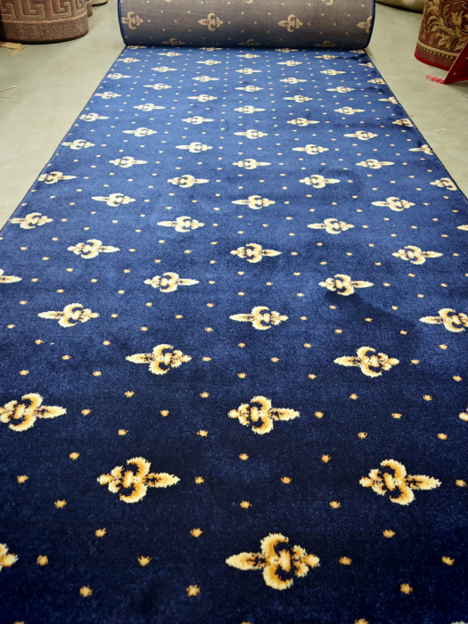 Traversa bisericeasca Lotos 15066/810 Motive Ornamentale, albastru, 100 x 200 cm, antialergic [2]