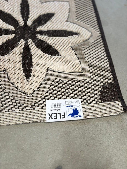 traversa Flex Antiderapant, bej/maro, 100 x 200 cm, antialergic [4]