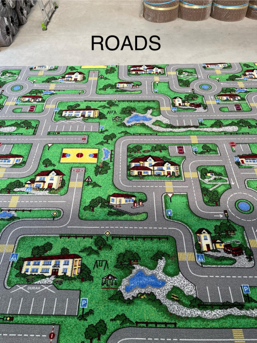traversa Print Roads, verde, 100 x 200 cm, antialergic [7]