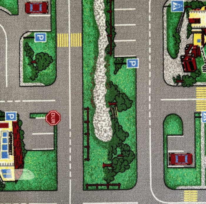 traversa Print Roads, verde, 100 x 200 cm, antialergic [4]