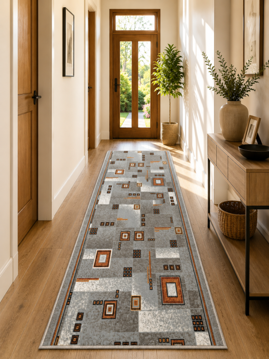 traversa Print Dekart, gri, 60 x 200 cm, antialergic [1]