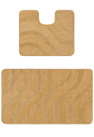 Covorase Baie - Set 2 covorase baie CovoraseBaie, d. beige, 60 x 100 / 50 x 60 cm, antialergic