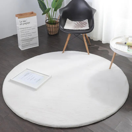Covoare Antiderapante - Covor 060 Alb Rotund ieftin