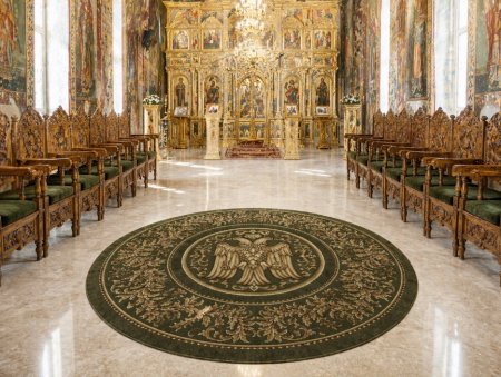Verde - Covor Biserica 15032/310 Verde 67x67 cm