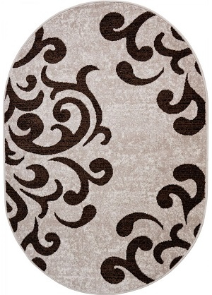 Covoare Pardoseala Incalzita - Covor 16028 Crem Maro Oval ieftin