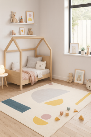 Covoare Copii - Covor Copii Cancun 18724-065 Albastru 80x150 cm pentru living