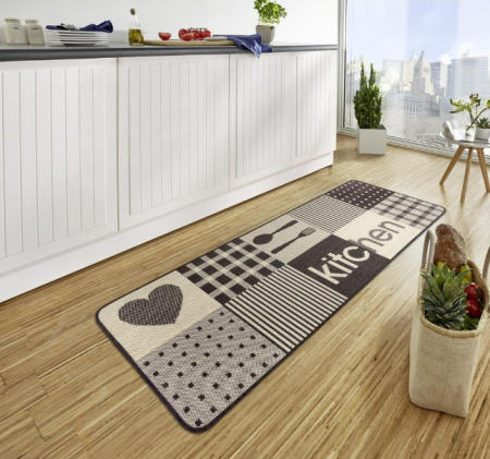 Covoare Bucatarie - covor Flex Antiderapant, gri, 75x200 cm, antialergic