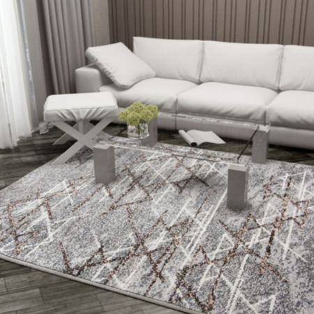 Negru & Gri - Covor Mira 24032/196 Gri 60x110 cm