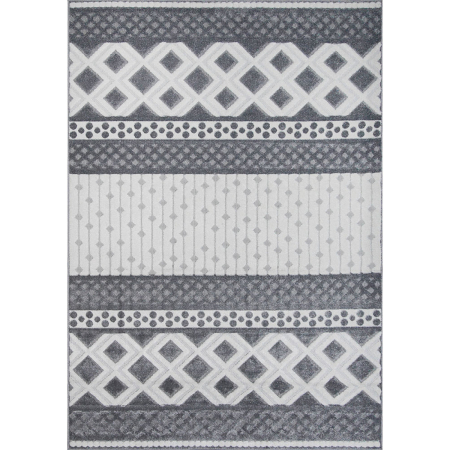 Negru & Gri - Covor Oksi 38003/616 Gri 60x110 cm