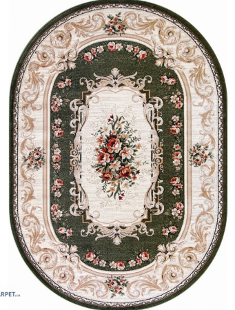 Covoare Ovale - covor Lotos 535/310, verde, 60x110 cm, antialergic