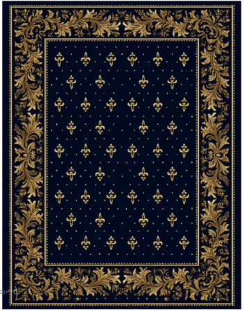 Covoare Dreptunghiulare - Covor Bisericesc 15033 Albastru 150x230 cm cu Crini Imperiali