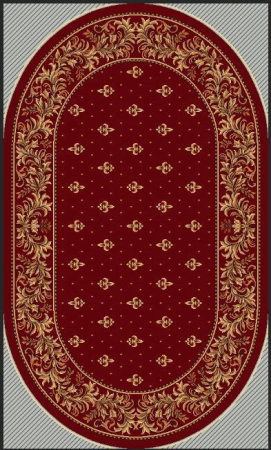 Covoare Antialergice - Covor 15066 Rosu Oval 200x300 cm Pentru Altar