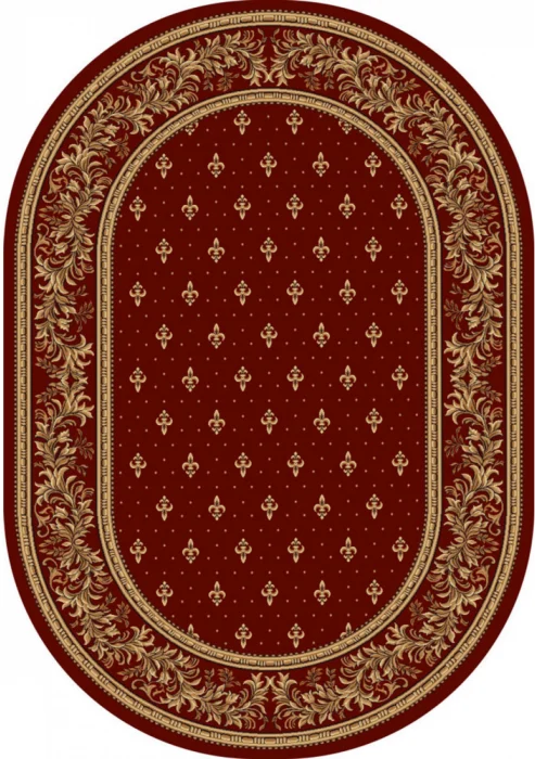 Covoare Bisericesti - Covor bisericesc Lotos 15033/210 Crini, rosu, 80x150 cm, antialergic