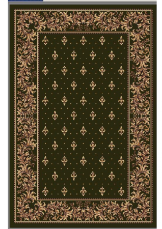 Covoare Antialergice - Covor Bisericesc Verde 200x300 cm cu crini aurii pentru altar