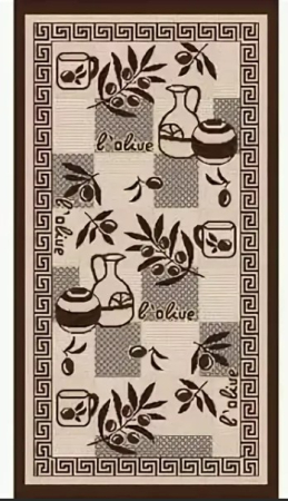 COVOARE - Covor Bucatarie Natura 955 Bej Maro 80x150 cm Cu Masline