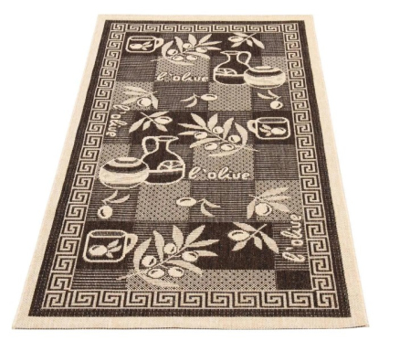 COVOARE - Covor Bucatarie Natura 955 Maro Bej 80x150 cm Cu Masline