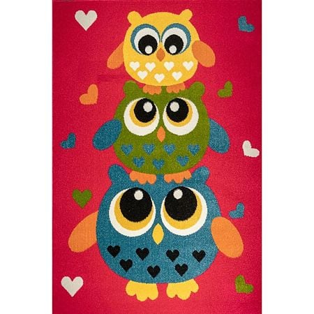 Covoare Antialergice - Covor Kolibri Bufnite Rosu 160x230 cm pentru Camera