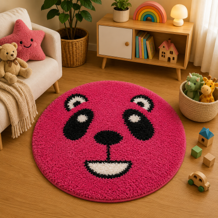 Multicolor - covor Fantasy Smile 12091/2115, roz, 67x67 cm, antialergic