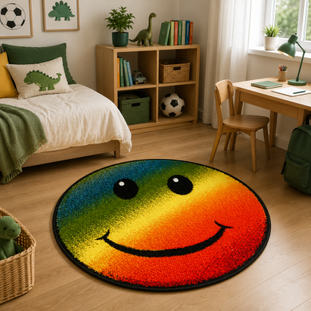 Covoare Rotunde - covoras Kolibri Rainbow 11089/150, multicolor, 67x67 cm, antialergic