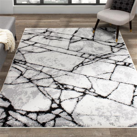 DUPA CULOARE - Covor Cappuccino 16102/610 Gri Abstract 120x170 pentru living dormitor