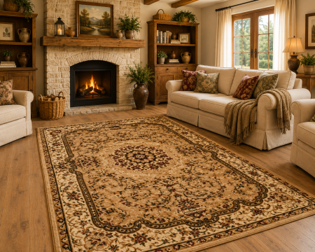 Covoare Clasice - covor Lotos 1520/110, bej, 60x110 cm, antialergic