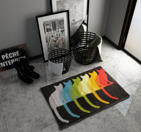 Covoare sub 150 lei - covoras Kolibri Pisici 11096/180, multicolor, 40x60 cm, antialergic