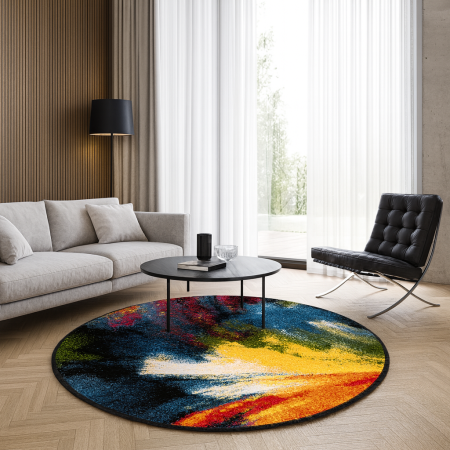 OFERTE PRET - Covor Rotund Kolibri 11017/180 Multicolor 100x100 cm