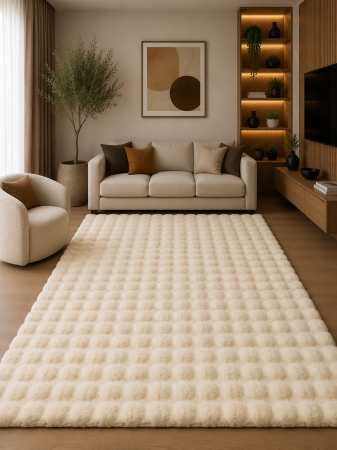 Covoare sub 100 lei - covor Lop Blana Iepure Lop, crem, 50 x 80 cm, antialergic