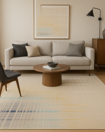 DUPA CULOARE - Covor Cancun 18216/051 Albastru 80x150 cm pentru living