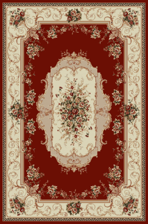 Covoare sub 150 lei - Covor Lotos 507 Rosu 60x110 cm pentru Living Cald