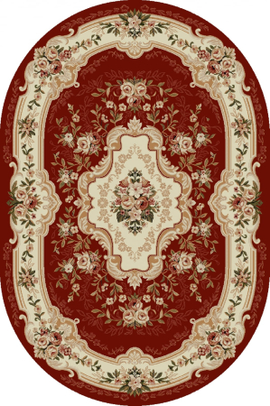 COVOARE - Covor Lotos 570 Rosu Grena 200x300 cm cu flori pentru dormitor