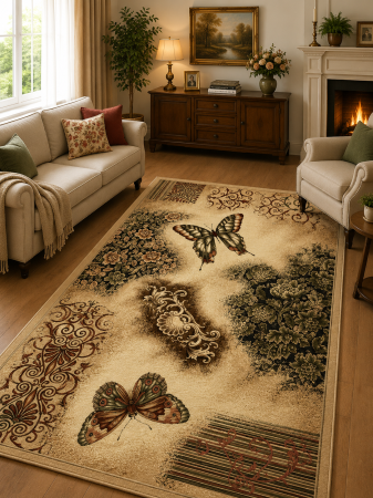 Covoare Moderne - covor Lotos Fluturi 1607, 60x110 cm, antialergic