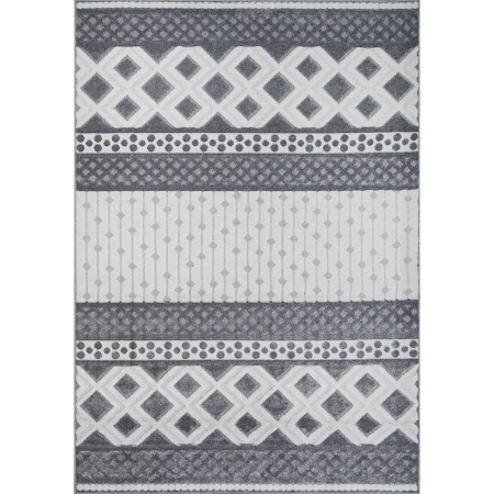 Covoare Polipropilena - Covor Living Oksi Dreptunghiular Gri 60x110 cm