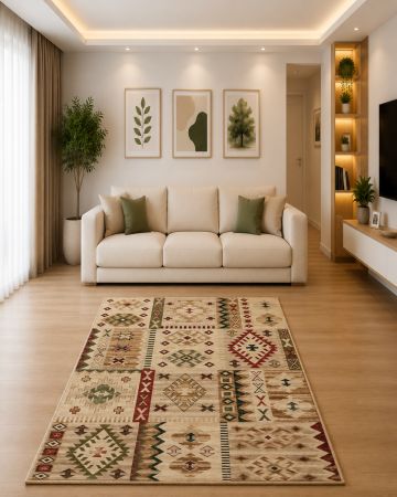 Traditionale & Etnice - covor Lotos 15081/120, bej, 80x150 cm, antialergic