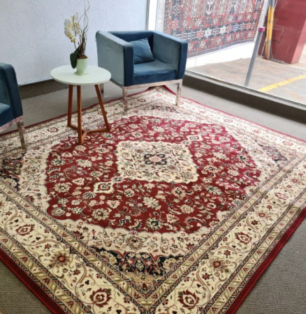 Covoare Polipropilena - Covor Clasic Lotos 1540 Grena Medalion 80x150 cm pentru living