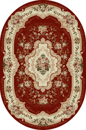 DUPA MATERIAL - Covor Lotos 570 Rosu Grena 200x300 cm cu flori pentru dormitor