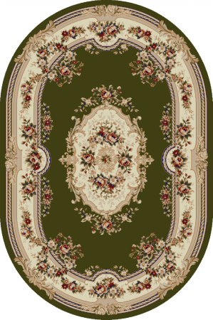 Covoare Antialergice - Covor Lotos 575 Crem Verde Oval ieftin