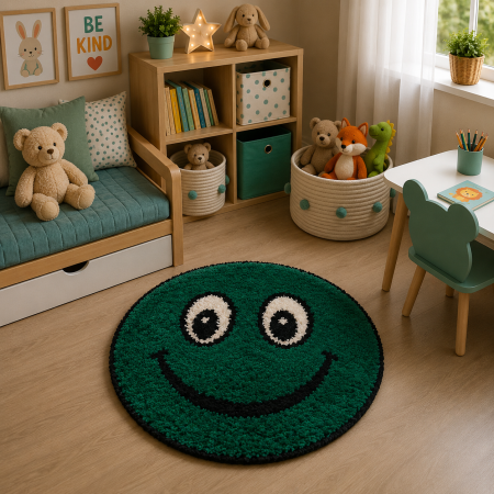 Verde - covor Fantasy Smile 12003A/6236, verde, 67x67 cm, antialergic