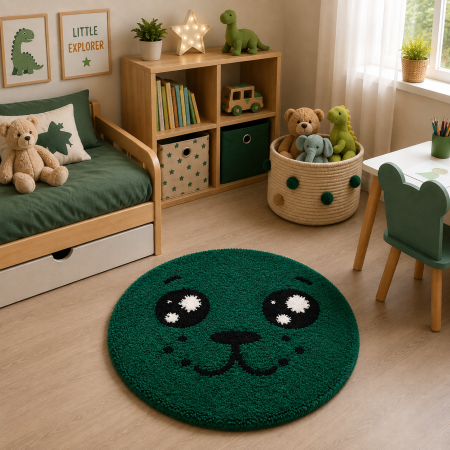 Verde - covor Fantasy Smile 12090/6236, verde, 67x67 cm, antialergic