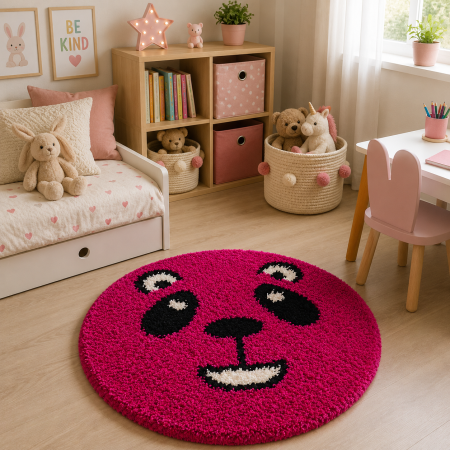 Multicolor - covor Fantasy Smile 12091/2115, roz, 67x67 cm, antialergic