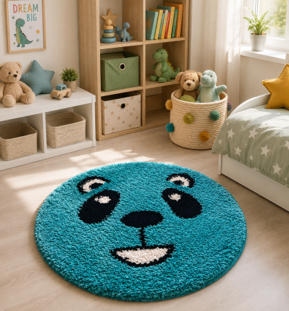 Covoare Copii - covor Fantasy Smile 12091/3312, albastru, 67x67 cm, antialergic