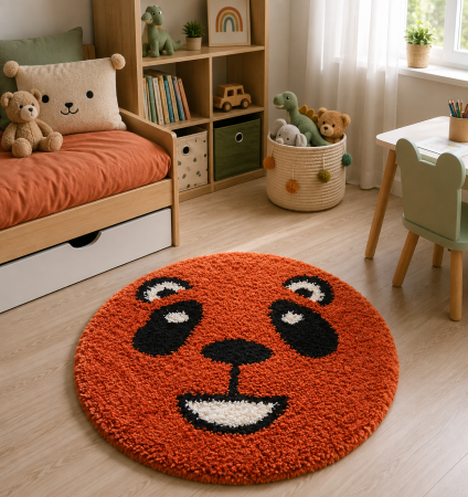 Covoare Copii - covor Fantasy Smile 12091/5250, portocaliu, 67x67 cm, antialergic