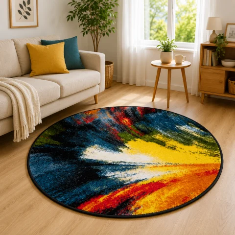 Multicolor - Covor camera copii Kolibri 11017/180, multicolor, 80x80 cm, antialergic